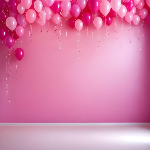 birthday party background with baloons