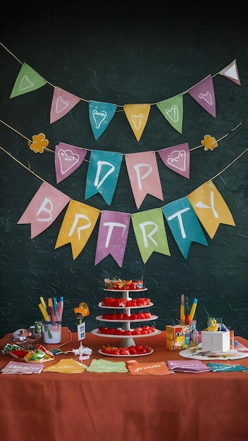 Photo birthday party decoration