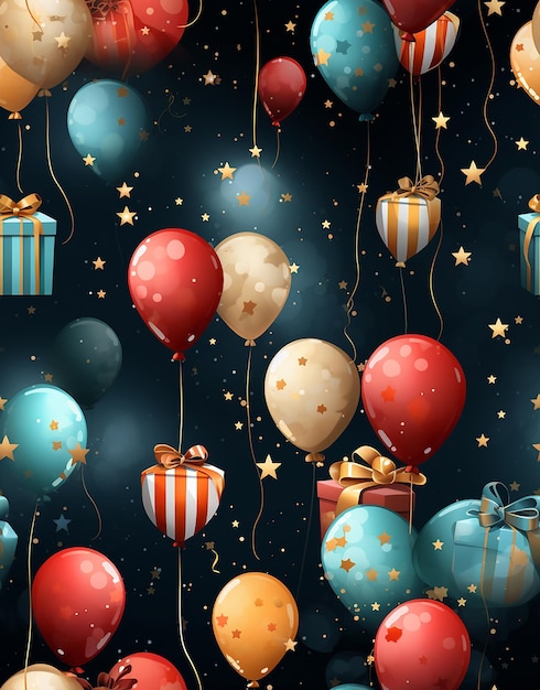 Birthday party patterned background