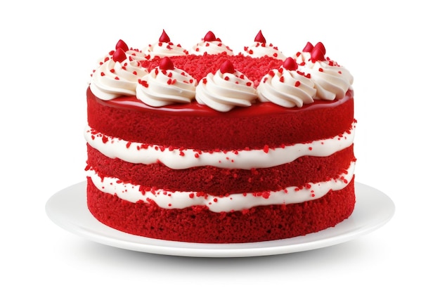 Birthday red velvet cake dessert cream creme