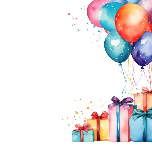 Birthday watercolor background