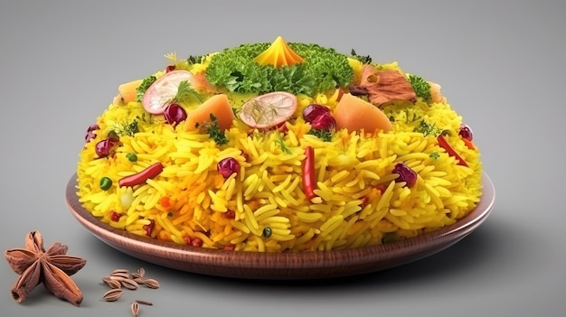 Biryani rice Vegetable biryani Generative Ai