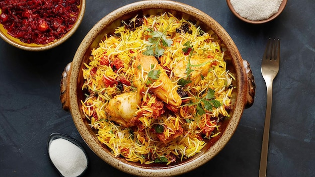 Biryani With Chicken Pieces