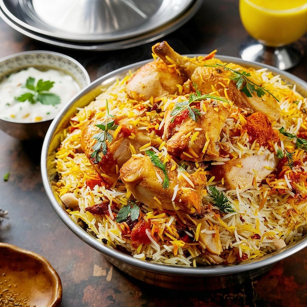 Biryani With Chicken Pieces