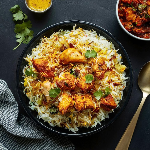 Biryani With Chicken Pieces