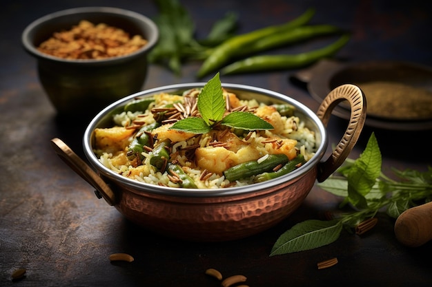 Biryani with Crisp Asparagus Tips