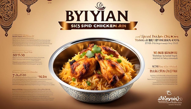 Biryani with Spiced Chicken Pieces