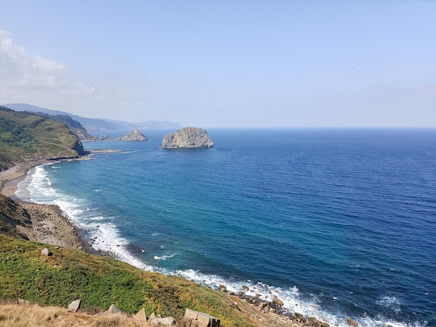 Biscay province coastline summer view Spain