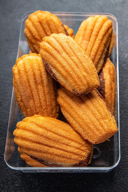 biscuit cookies Madeleine sweet French dessert meal food snack on the table copy space food