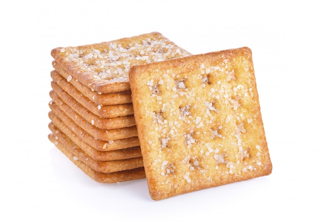 Biscuit on white background