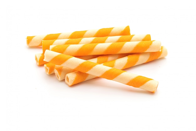 biscuits wafer stick with orange cream flavour