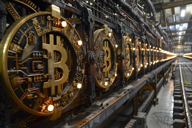 Bitcoin Clock on Conveyor Belt