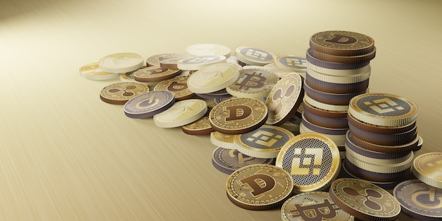 Bitcoin Cryptocurrency Digital currency 3d illustration