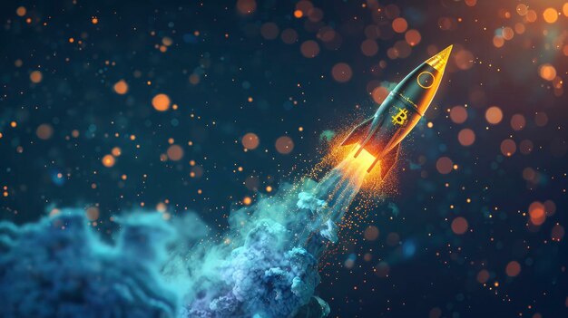 Bitcoin is a rocket from the future that shows a bullish trajectory