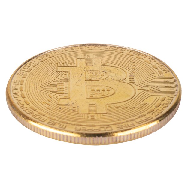 Bitcoin isolated on white background.