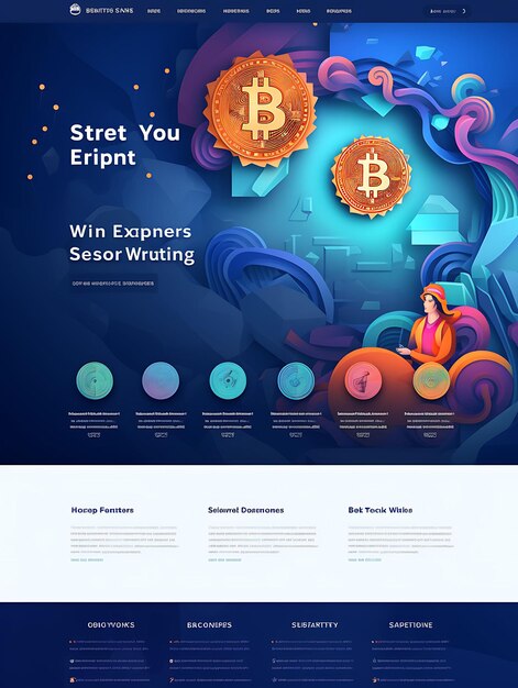 Photo bitcoin job board with job listings and career resources web illustration creative background idea