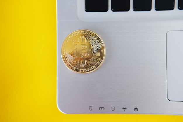 Bitcoin on the laptop