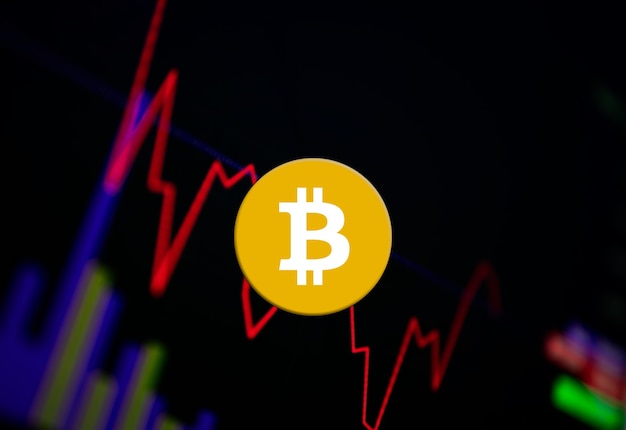 Bitcoin SV BSV Cryptocurrency coin growth chart on the exchange chart