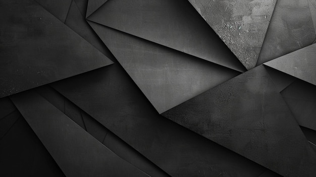 Black Abstract Background of a Geometric Pattern