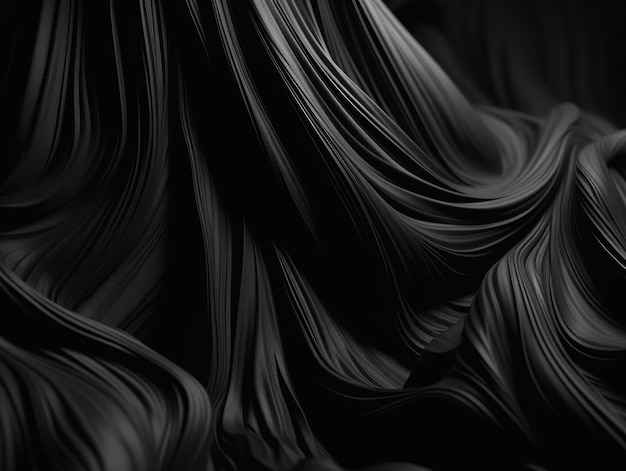 Black abstract background luxury cloth elegant fabric for background created with Generative AI technology