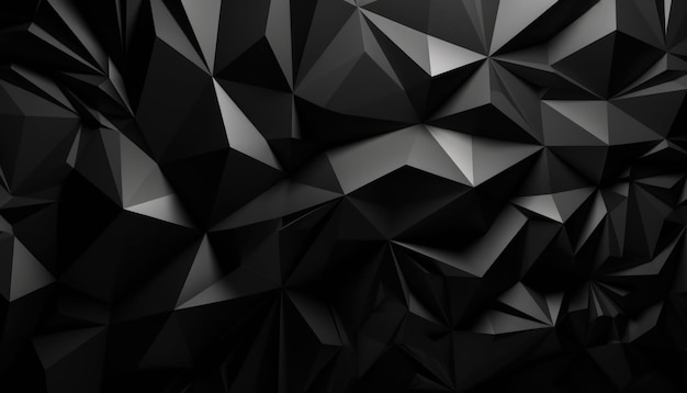 Black Background Stone Wall Grunge Background Generative Ai