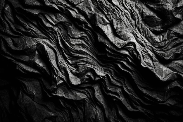 Black Background Stone Wall Grunge Background Generative Ai