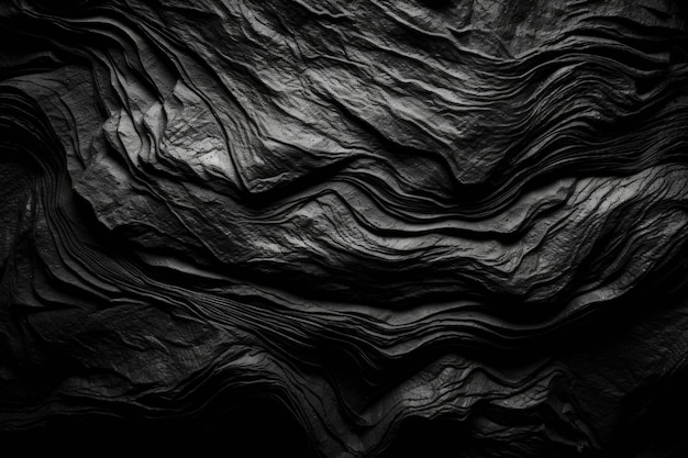 Black Background Stone Wall Grunge Background Generative Ai