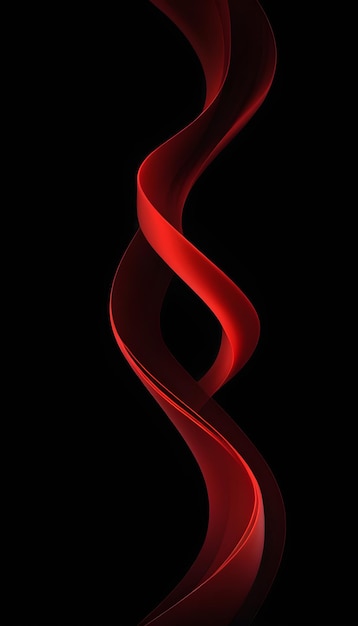 Photo black background wallpaper for phone with red wave flows