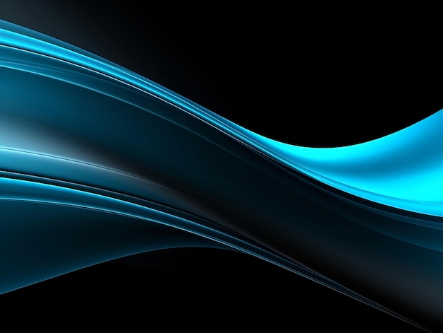 Black background wallpaper with blue wavy lines