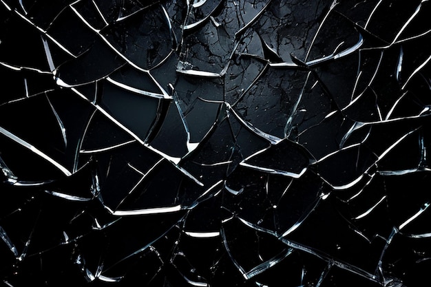 Black background with broken glass texture