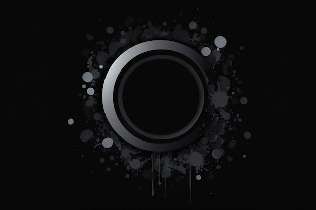 Photo a black background with a circle that has the word quot on it