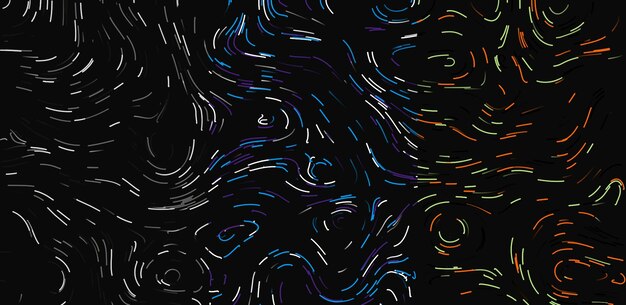 A black background with a colorful swirl in the middle