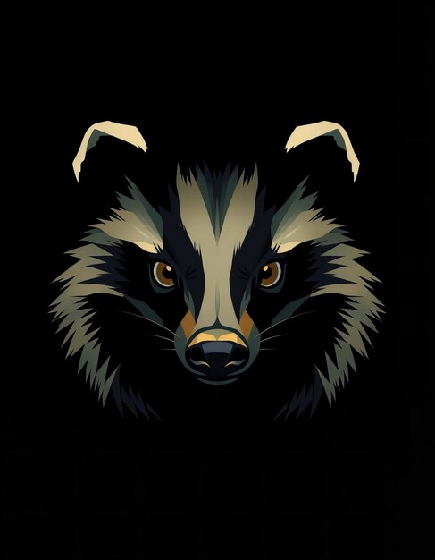 a black background with a face that has a face that says  the wolf