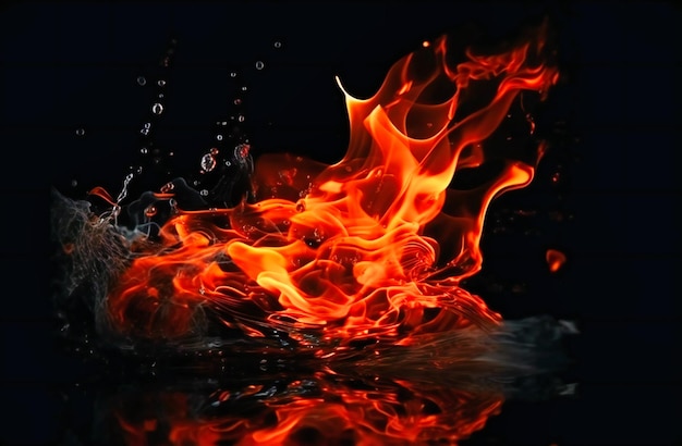 Black background with fire on it