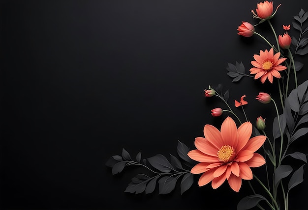 a black background with flowers and the words quot the word quot on it