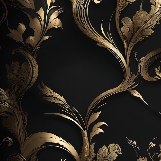 Black background with golden textures design