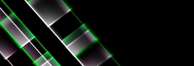 A black background with a green light and a black background.