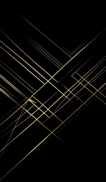 Black background with intersecting golden lines