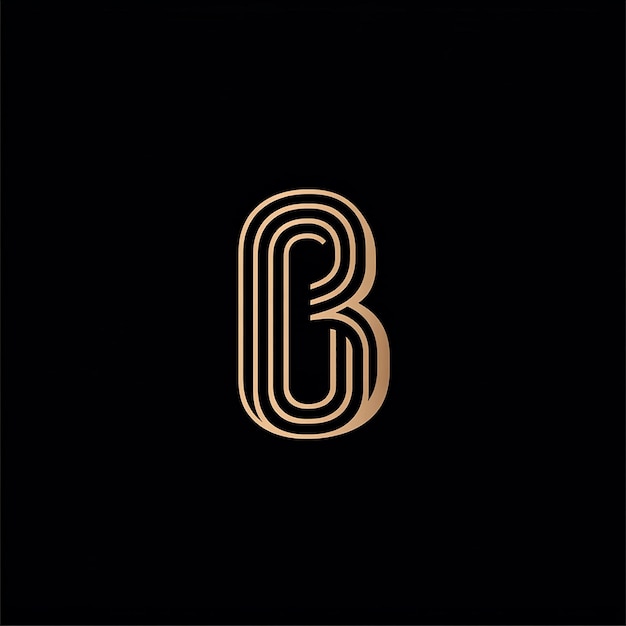 a black background with the letter b on it