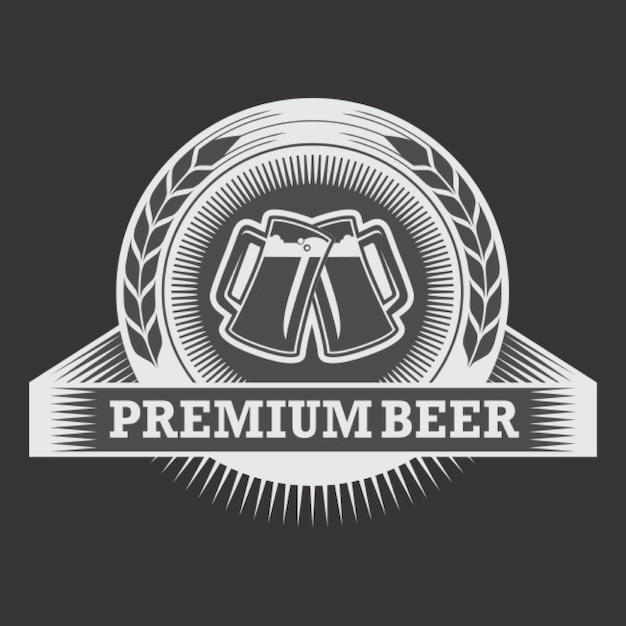 a black background with a logo that says quot premium beer quot