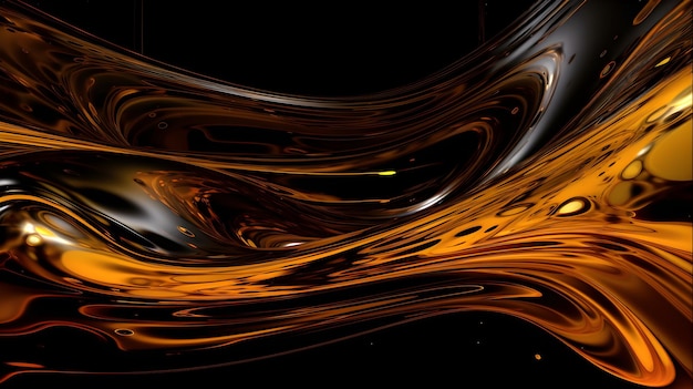 A black background with orange and black colors.