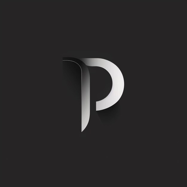 Photo a black background with a p on it and the letter p on it