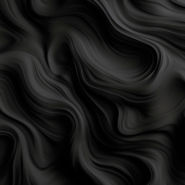 A black background with a pattern of wavy lines and curves