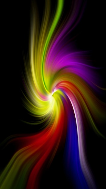 Black background with rainbow colors and a black background.