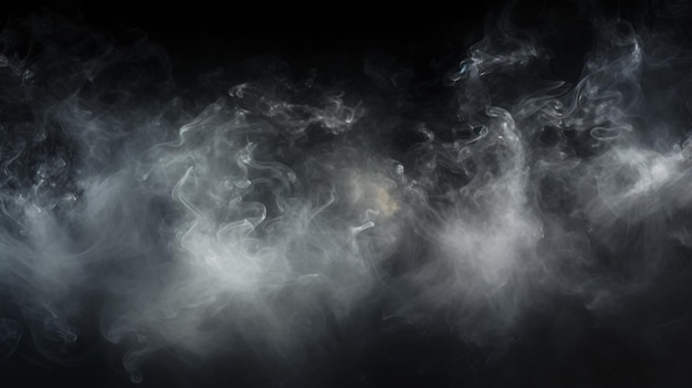 Black background with smoke and spotlights