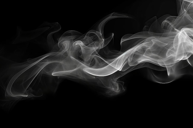 A black background with smoke