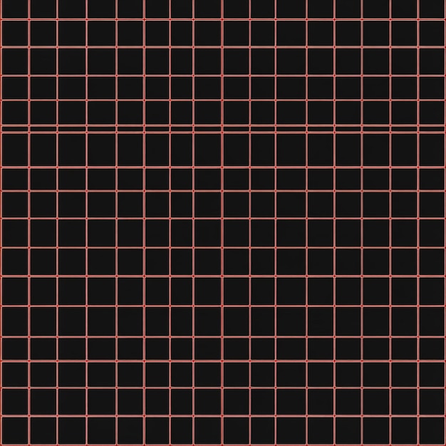 Photo a black background with a square of square grids and a red square with a black background