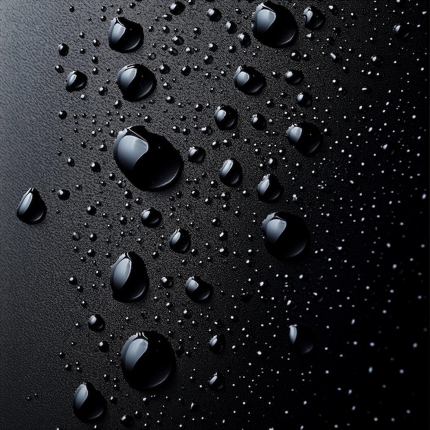 Photo a black background with water droplets on it and a black background