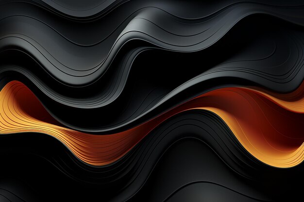 black background with wavy shapes