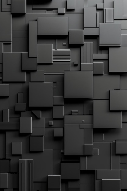 Black background with white geometric design generated AI